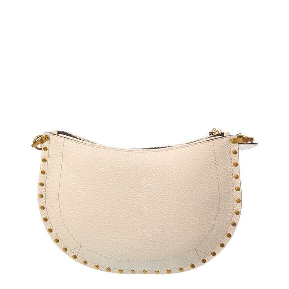 Isabel Marant Oskan Soft Zip Leather Crossbody, White - Picture 2 of 4